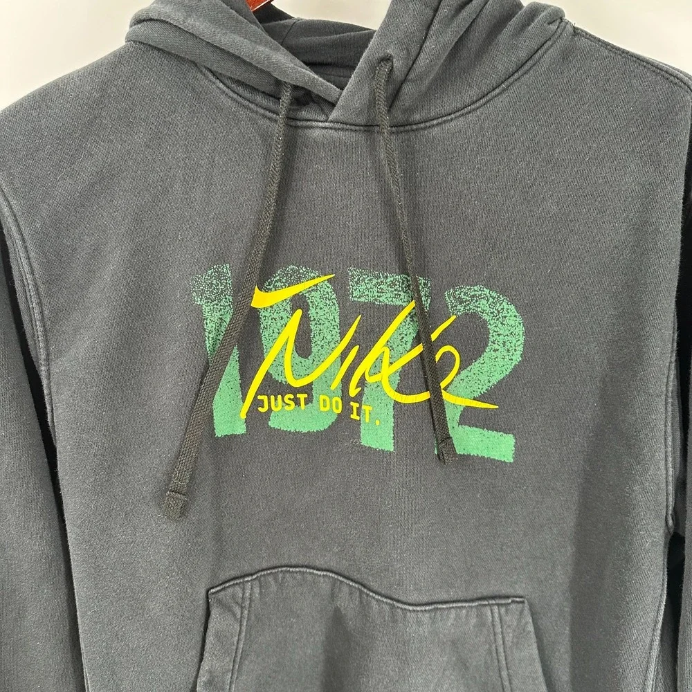 Vintage 90's Nike‎ Just Do It Prototype Word Mark Graphic Hoodie Black Size S